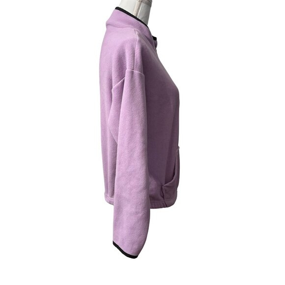 Lavender Fleece Quarter-Zip Pullover Sweatshirt W/ Kangaroo Pocket JuniorWomenL - Picture 4 of 12